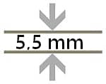 5,5 mm Bodenstärke